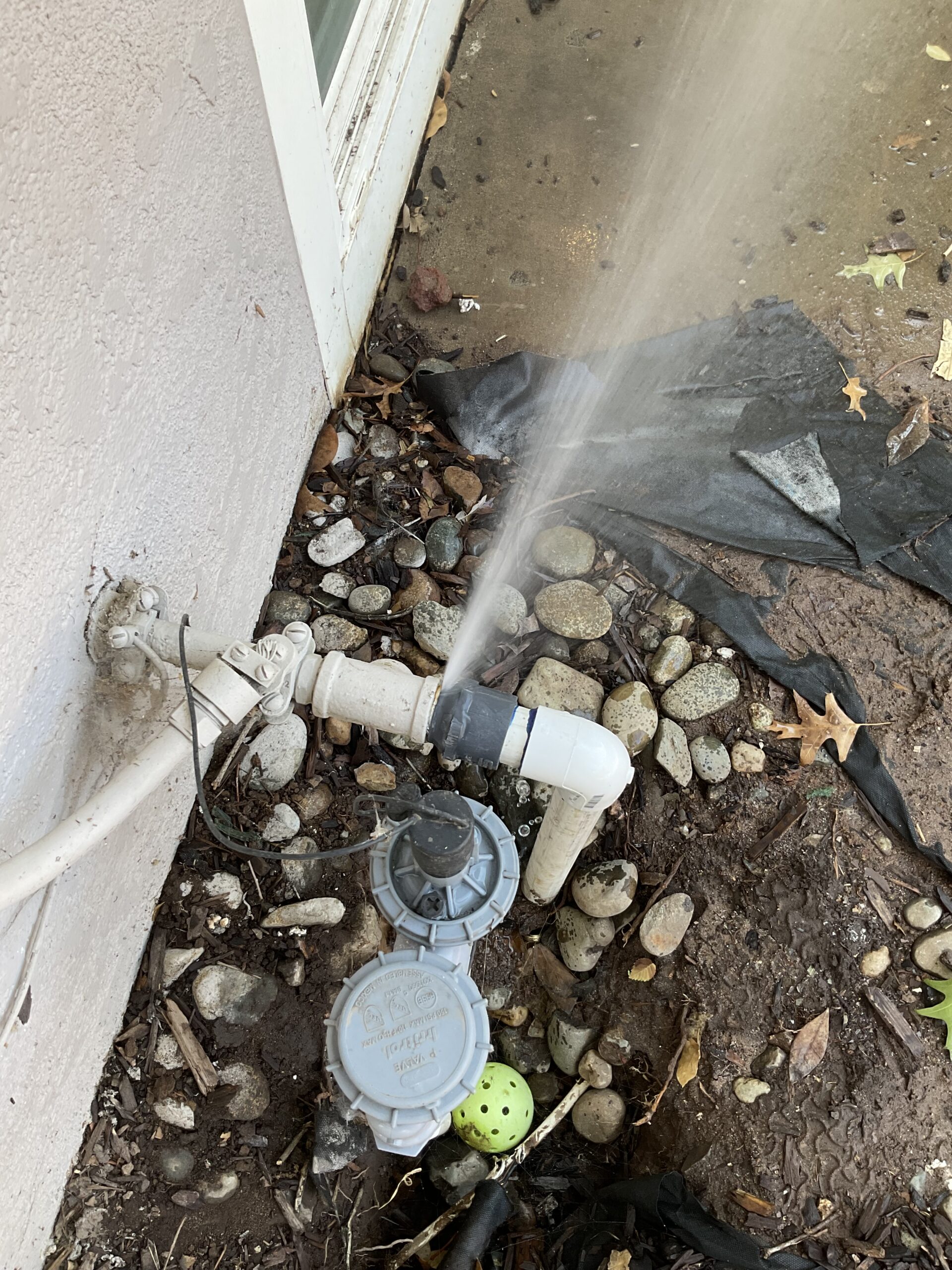 Cracked pvc fitting to galvanized pipe