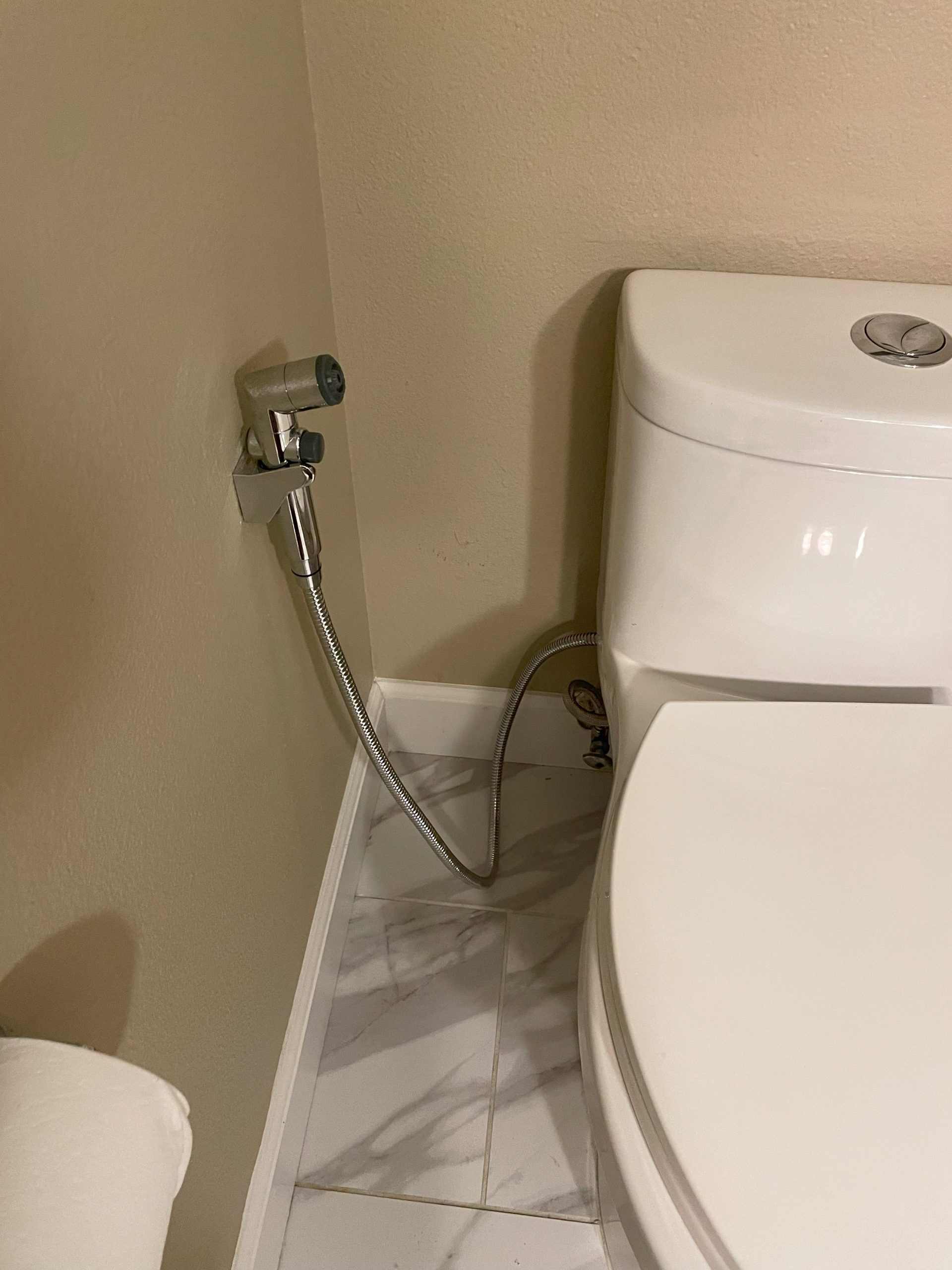 Bidet toilet sprayer installation